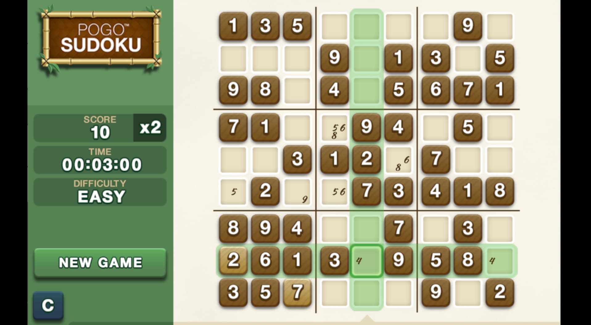 Pogo Sudoku | Free Online Sudoku Puzzle Game | Pogo