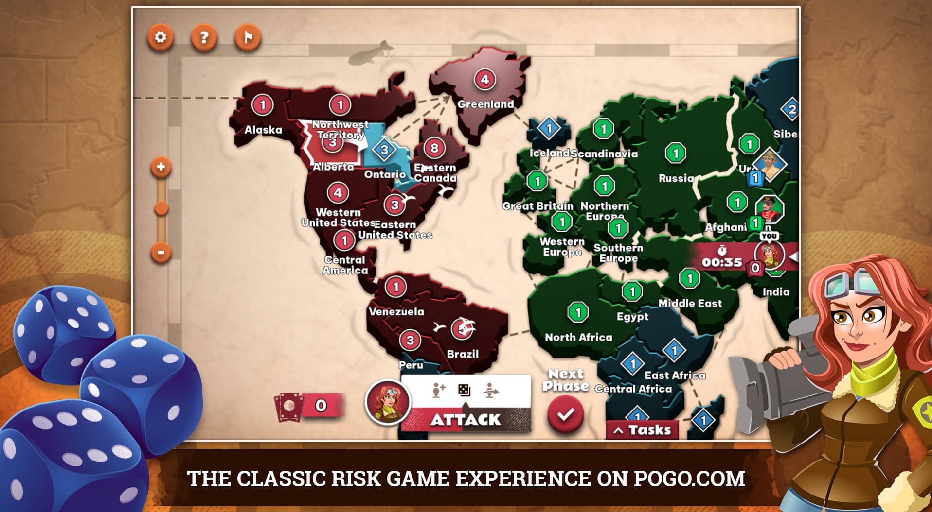 RISK Pogo Domination, Free Online Multiplayer Dice Game