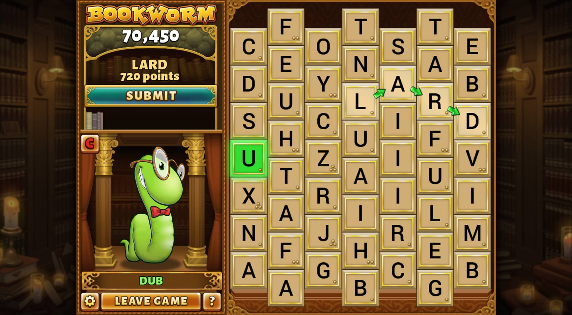 Bookworm HD Online Word Game Club Pogo