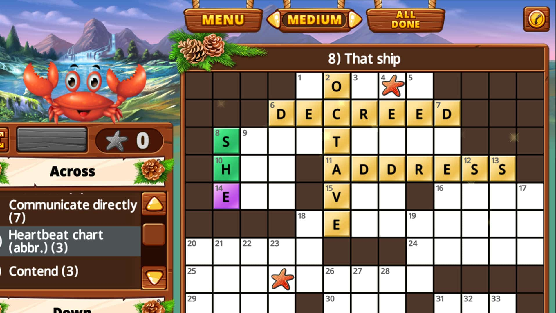 Crossword Cove HD | Free Online Crossword Game | Pogo